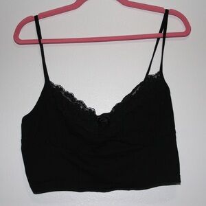 Black Lace Trim Camisole